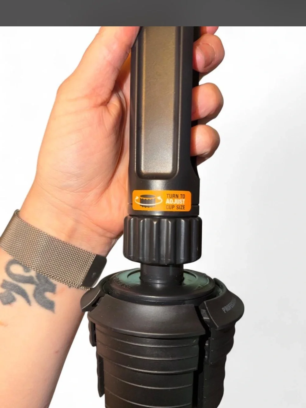 Toughtested Adjustable Car Cup Phone Mount Holder in Black and Gray